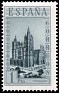 Spain - 1938 - Monumentos - 1 PTA - Multicolor - España, Monumentos - Edifil 847d - Historical Monuments - 0